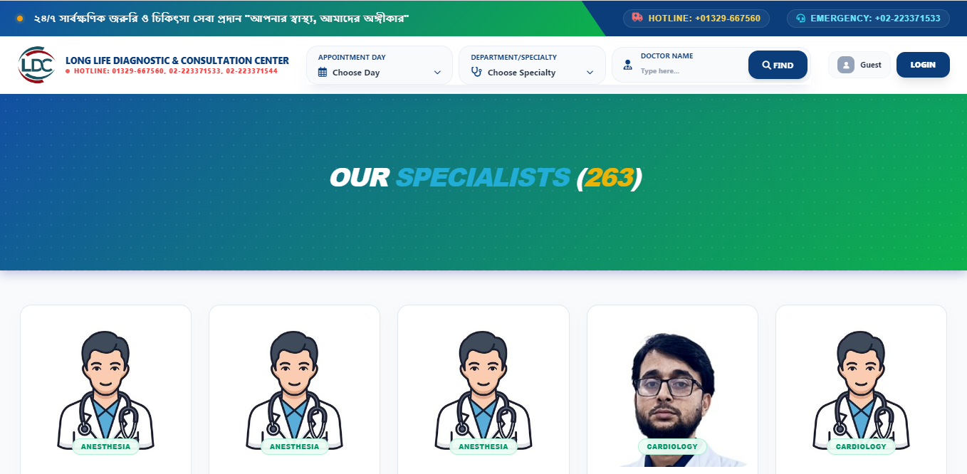 Long Life Diagnostic Center, Dhaka